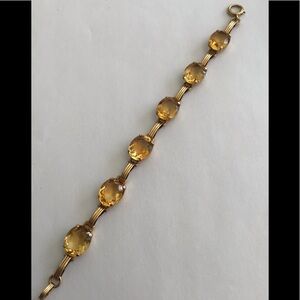 MCM 14K Gold Citrine Line Bracelet